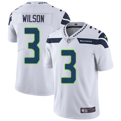 2019 Men Seattle Seahawks #3 Wilson white Nike Vapor Untouchable Limited NFL Jersey